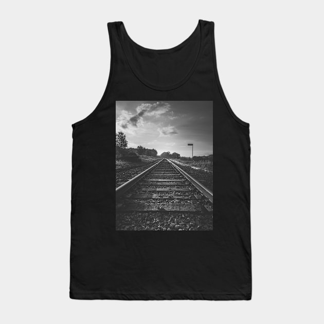 Sunrise Reflections: Finding Direction Along Life's Tracks V4 Tank Top by Family journey with God